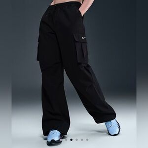 Nike Nylon Swishy Black Cargo Pants